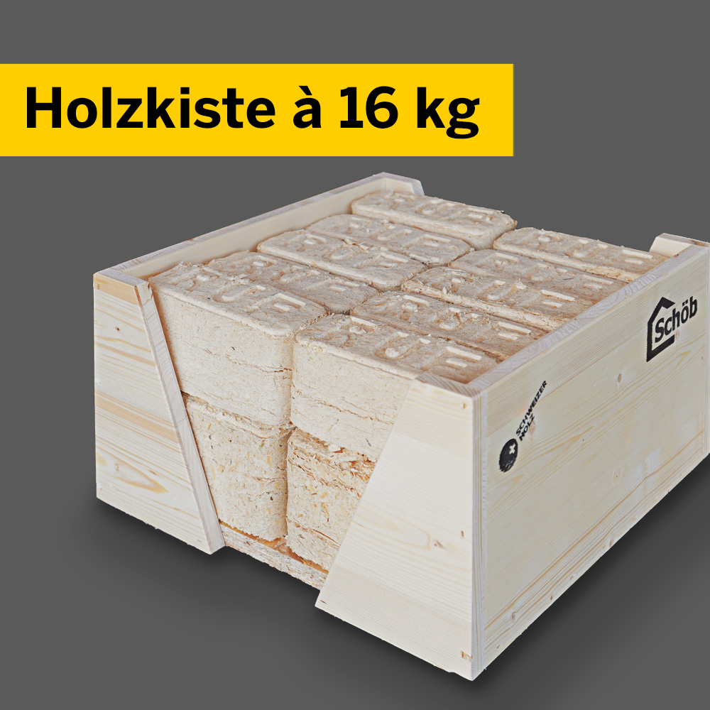 Brikett RUF à 16kg in Holzkiste